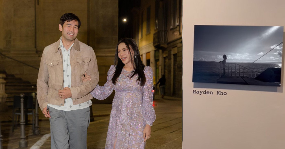 Hayden Kho's photograph of Scarlet Snow is on display in a Paris